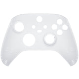 eXtremeRate Replacement Front Housing Shell for Xbox Series X Controller, Transparent Clear Custom Cover Faceplate for Xbox Series S Controller - Controller NOT Included - FX3M501