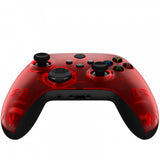 eXtremeRate Replacement Front Housing Shell for Xbox Series X Controller, Clear Red Custom Cover Faceplate for Xbox Series S Controller - Controller NOT Included - FX3M502