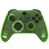 eXtremeRate Replacement Front Housing Shell for Xbox Series X Controller, Clear Green Custom Cover Faceplate for Xbox Series S Controller - Controller NOT Included - FX3M503