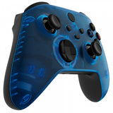 eXtremeRate Replacement Front Housing Shell for Xbox Series X Controller, Clear Blue Custom Cover Faceplate for Xbox Series S Controller - Controller NOT Included - FX3M504