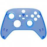 eXtremeRate Replacement Front Housing Shell for Xbox Series X Controller, Clear Blue Custom Cover Faceplate for Xbox Series S Controller - Controller NOT Included - FX3M504