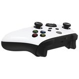 eXtremeRate Solid White Replacement Front Housing Shell for Xbox Series X Controller, Custom Cover Faceplate for Xbox Series S Controller - Controller NOT Included - FX3M507