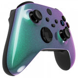 eXtremeRate Chameleon Green Purple Glossy Replacement Front Housing Shell for Xbox Series X Controller, Custom Cover Faceplate for Xbox Series S Controller - Controller NOT Included - FX3P302