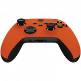 eXtremeRate Orange Replacement Part Faceplate, Soft Touch Grip Housing Shell Case for Xbox Series S & Xbox Series X Controller Accessories - Controller NOT Included - FX3P304