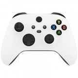 eXtremeRate White Replacement Part Faceplate, Soft Touch Grip Housing Shell Case for Xbox Series S & Xbox Series X Controller Accessories - Controller NOT Included - FX3P308