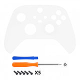 eXtremeRate White Replacement Part Faceplate, Soft Touch Grip Housing Shell Case for Xbox Series S & Xbox Series X Controller Accessories - Controller NOT Included - FX3P308