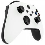 eXtremeRate White Replacement Part Faceplate, Soft Touch Grip Housing Shell Case for Xbox Series S & Xbox Series X Controller Accessories - Controller NOT Included - FX3P308