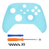eXtremeRate Heaven Blue Replacement Part Faceplate, Soft Touch Grip Housing Shell Case for Xbox Series S & Xbox Series X Controller Accessories - Controller NOT Included - FX3P313