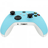 eXtremeRate Heaven Blue Replacement Part Faceplate, Soft Touch Grip Housing Shell Case for Xbox Series S & Xbox Series X Controller Accessories - Controller NOT Included - FX3P313