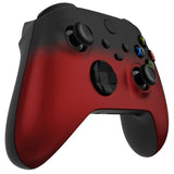 eXtremeRate Shadow Red Replacement Part Faceplate, Soft Touch Grip Housing Shell Case for Xbox Series S & Xbox Series X Controller Accessories - Controller NOT Included -FX3P319