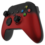 eXtremeRate Shadow Red Replacement Part Faceplate, Soft Touch Grip Housing Shell Case for Xbox Series S & Xbox Series X Controller Accessories - Controller NOT Included -FX3P319