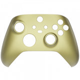 eXtremeRate Champagne Gold Replacement Part Faceplate, Soft Touch Grip Housing Shell Case for Xbox Series S & Xbox Series X Controller Accessories - Controller NOT Included - FX3P333
