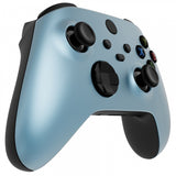 eXtremeRate Titanium Blue Replacement Part Faceplate, Grip Housing Shell Case for Xbox Series S & Xbox Series X Controller Accessories - Controller NOT Included - FX3P348