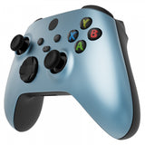 eXtremeRate Titanium Blue Replacement Part Faceplate, Grip Housing Shell Case for Xbox Series S & Xbox Series X Controller Accessories - Controller NOT Included - FX3P348