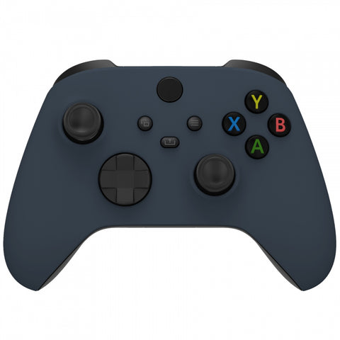 eXtremeRate Midnight Blue Replacement Part Faceplate, Soft Touch Grip Housing Shell Case for Xbox Series S & Xbox Series X Controller Accessories - Controller NOT Included - FX3P350