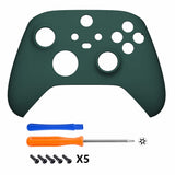 eXtremeRate Racing Green Replacement Part Faceplate, Soft Touch Grip Housing Shell Case for Xbox Series S & Xbox Series X Controller Accessories - Controller NOT Included - FX3P351