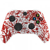 eXtremeRate Blood Replacement Part Faceplate, Soft Touch Grip Housing Shell Case for Xbox Series S & Xbox Series X Controller Accessories - Controller NOT Included - FX3S205