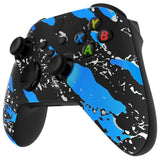 eXtremeRate Blue Coating Splash Replacement Part Faceplate, Custom Front Housing Shell Case for Xbox Series S & Xbox Series X Controller Accessories - Controller NOT Included - FX3S206