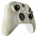 eXtremeRate Pine Wood Grain Replacement Part Faceplate, Soft Touch Grip Housing Shell Case for Xbox Series S & Xbox Series X Controller Accessories - Controller NOT Included - FX3S210