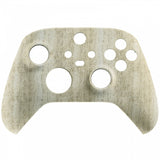 eXtremeRate Pine Wood Grain Replacement Part Faceplate, Soft Touch Grip Housing Shell Case for Xbox Series S & Xbox Series X Controller Accessories - Controller NOT Included - FX3S210