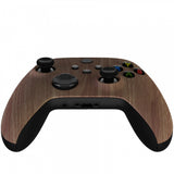 eXtremeRate Wood Grain Replacement Part Faceplate, Soft Touch Grip Housing Shell Case for Xbox Series S & Xbox Series X Controller Accessories - Controller NOT Included - FX3S215