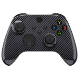 eXtremeRate Graphite Carbon Fiber Pattern Replacement Part Faceplate, Soft Touch Grip Housing Shell Case for Xbox Series S & Xbox Series X Controller Accessories - Controller NOT Included - FX3S217