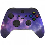 eXtremeRate Nebula Galaxy Replacement Part Faceplate, Soft Touch Grip Housing Shell Case for Xbox Series S & Xbox Series X Controller Accessories - Controller NOT Included - FX3T101