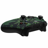 eXtremeRate Green Weeds Replacement Part Faceplate, Soft Touch Grip Housing Shell Case for Xbox Series S & Xbox Series X Controller Accessories - Controller NOT Included - FX3T111