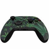 eXtremeRate Green Weeds Replacement Part Faceplate, Soft Touch Grip Housing Shell Case for Xbox Series S & Xbox Series X Controller Accessories - Controller NOT Included - FX3T111