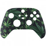 eXtremeRate Green Weeds Replacement Part Faceplate, Soft Touch Grip Housing Shell Case for Xbox Series S & Xbox Series X Controller Accessories - Controller NOT Included - FX3T111