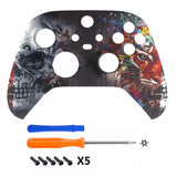 eXtremeRate Tiger Skull Replacement Part Faceplate, Soft Touch Grip Housing Shell Case for Xbox Series S & Xbox Series X Controller Accessories - Controller NOT Included - FX3T113