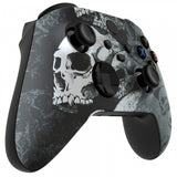 eXtremeRate Lonely Skull Replacement Part Faceplate, Soft Touch Grip Housing Shell Case for Xbox Series S & Xbox Series X Controller Accessories - Controller NOT Included - FX3T120