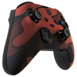 eXtremeRate Red Black Camouflage Replacement Part Faceplate, Soft Touch Grip Housing Shell Case for Xbox Series S & Xbox Series X Controller Accessories - Controller NOT Included - FX3T135