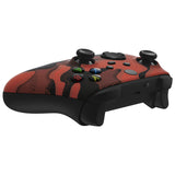 eXtremeRate Red Black Camouflage Replacement Part Faceplate, Soft Touch Grip Housing Shell Case for Xbox Series S & Xbox Series X Controller Accessories - Controller NOT Included - FX3T135