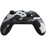 eXtremeRate Black White Camouflage Replacement Part Faceplate, Soft Touch Grip Housing Shell Case for Xbox Series S & Xbox Series X Controller Accessories - Controller NOT Included - FX3T136