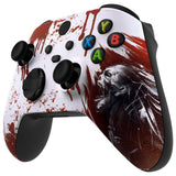 eXtremeRate Blood Zombie Replacement Part Faceplate, Soft Touch Grip Housing Shell Case for Xbox Series S & Xbox Series X Controller Accessories - Controller NOT Included - FX3T141