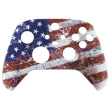 eXtremeRate Impression US Flag Replacement Part Faceplate, Soft Touch Grip Housing Shell Case for Xbox Series S & Xbox Series X Controller Accessories - Controller NOT Included - FX3T143