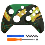 eXtremeRate Armor of Ragnarok Replacement Part Faceplate, Soft Touch Grip Housing Shell Case for Xbox Series S & Xbox Series X Controller Accessories - Controller NOT Included - FX3T151