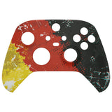 eXtremeRate Impression Germany Flag Replacement Part Faceplate, Soft Touch Grip Housing Shell Case for Xbox Series S & Xbox Series X Controller Accessories - Controller NOT Included - FX3T155