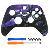 eXtremeRate Chaos Knight Replacement Part Faceplate, Soft Touch Grip Housing Shell Case for Xbox Series S & Xbox Series X Controller Accessories - Controller NOT Included - FX3T156