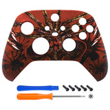 eXtremeRate Alien Fear Replacement Part Faceplate, Soft Touch Grip Housing Shell Case for Xbox Series S & Xbox Series X Controller Accessories - Controller NOT Included - FX3T160