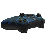 eXtremeRate Blue Swirl Replacement Part Faceplate, Soft Touch Grip Housing Shell Case for Xbox Series S & Xbox Series X Controller Accessories - Controller NOT Included - FX3T168