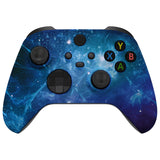 eXtremeRate Blue Nebula Replacement Part Faceplate, Soft Touch Grip Housing Shell Case for Xbox Series S & Xbox Series X Controller Accessories - Controller NOT Included - FX3T172