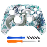 eXtremeRate Jade Dragon - Cloud Dominator Replacement Part Faceplate, Soft Touch Grip Housing Shell Case for Xbox Series S & Xbox Series X Controller Accessories - Controller NOT Included - FX3T173