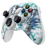 eXtremeRate Jade Dragon - Cloud Dominator Replacement Part Faceplate, Soft Touch Grip Housing Shell Case for Xbox Series S & Xbox Series X Controller Accessories - Controller NOT Included - FX3T173