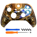 eXtremeRate Steampunk & Magic Front Housing Shell for Xbox Series X & S Controller Model 1914, Custom DIY Replacement Cover Faceplate for Xbox Core Controller - Controller NOT Included - FX3T179