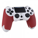 eXtremeRate Red 1 Pair Non-slip Left Right Grips Decal for PS4 Slim Pro Controller - GC00156