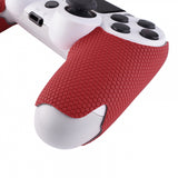 eXtremeRate Red 1 Pair Non-slip Left Right Grips Decal for PS4 Slim Pro Controller - GC00156