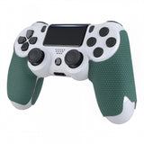 eXtremeRate Pine Green 1 Pair Non-slip Left Right Grips Decal for PS4 Slim Pro Controller - GC00235
