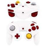 eXtremeRate Scarlet Red Repair ABXY D-pad Z L R Keys for Nintendo GameCube Controller, DIY Replacement Full Set Buttons Thumbsticks & Tools for Nintendo GameCube Controller - Controller NOT Included - GCNJ2001